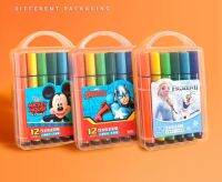 Disney Mickey Frozen Marvel 12-48 Colors Kids Watercolor Pens Set Washable Art Drawing Supplies， Disney12-48 สีเด็กปากกาสีน้ำชุดอุปกรณ์วาดภาพศิลปะล้างทำความสะอาดได้