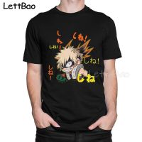 My Hero Academia Katsuki Tshirt Mens Tshirts Japanese Print Tee Shirt Men 100% Cotton Gildan