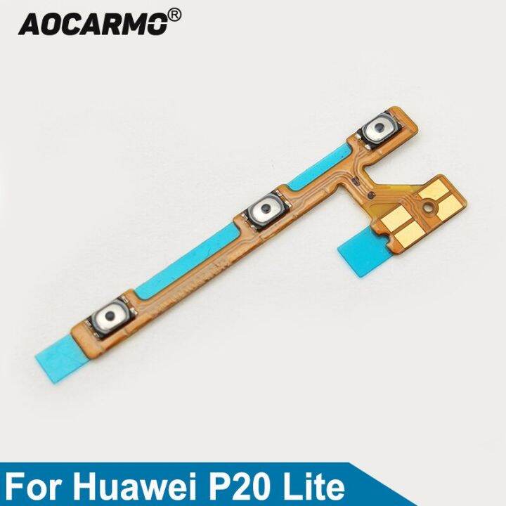 aocarmo-ปุ่มปรับระดับเสียงปุ่มเปิดปิดสายเคเบิลงอได้แทนโดยหัวเว่ย-p20-lite-p20lite