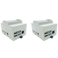 2X for Raspberry Pi 4 Model B ABS Case White Case Protective Case Enclosure for Raspberry Pi 4B