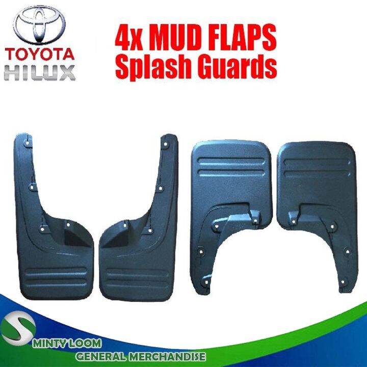 Useful 4Pcs Mud Flaps Splash Guards For Toyota Hilux Vigo 2006 2014