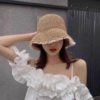 Japanese lace-trimmed straw hat womens summer pastoral style new Hepburn versatile sun protection fisherman