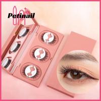 PETINAIL 3คู่ดูเป็นธรรมชาติขนตาปลอมแบบยาวตาแบบใช้ซ้ำได้แมวตา