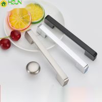 Modern simple extension handle wardrobe personality door handle monochrome American black handle zinc alloy drawer hardware Door Hardware Locks