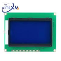 128*64จุดโมดูล LCD 5V หน้าจอสีฟ้า12864 LCD ที่มีแสงไฟ ST7920พอร์ตขนาน LCD12864