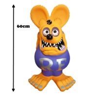 หนูผี ตุ๊กตา กระปุกออมสิน สีส้ม สูง 60 เซนติเมตรRat Fink orange color collection jumbo Piggy bank 60 cm hot rod
