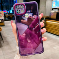 เคสสำหรับ C15 Realme/โปร่งใสแฟชั่น C21ฟิล์มกระจกติดเลนส์เคสโทรศัพท์นิ่มกันกระแทก TPU