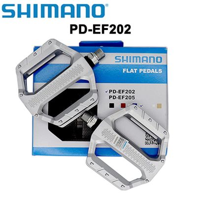 Shimano PD EF202 MTB คันเหยียบแบนขี่ลำลองจักรยานเสือภูเขาอะลูมินัมอัลลอยกล่อง PD-EF202