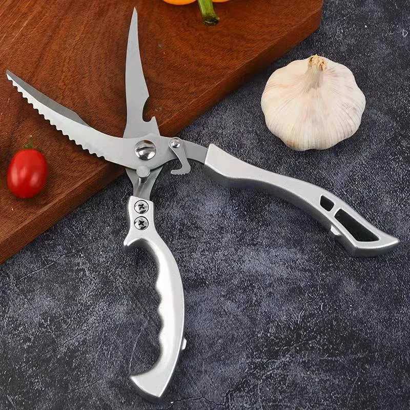 Heavy Duty Stainless Steel Kitchen Scissors Shears Cutter Professional  Chicken Bone Meat Fish Turkey Vegetables Scissors - Temu Philippines