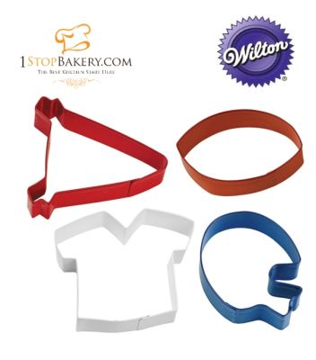 Wilton 2308-1263 Football Theme Cookie Cutters set 4