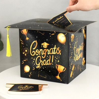 Graduation Decor Bachelor Hat Vote Box Congrats Grad Advice Wish Invitation Cards For Students Celebrate Graduation Party Favors