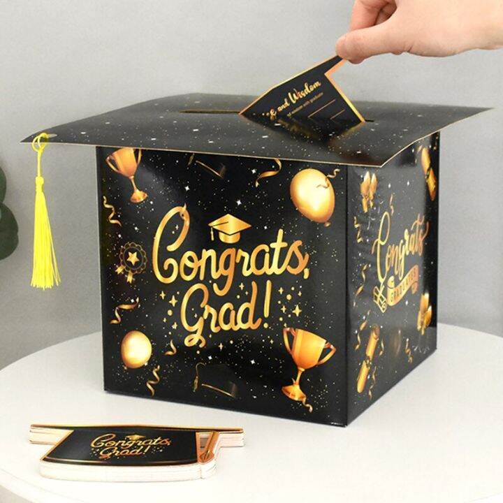 graduation-decor-bachelor-hat-vote-box-congrats-grad-advice-wish-invitation-cards-for-students-celebrate-graduation-party-favors