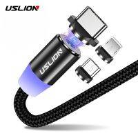 สายไมโคร USB แม่เหล็ก USLION ที่ชาร์จไฟรวดเร็ว USB ชนิด C ที่ชาร์จแม่เหล็กสายสายชาร์จข้อมูลสำหรับ7