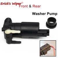 Ericks Wiper Front &amp; Rear Windscreen Wiper Washer Pump Motor with Grommet For Peugeot 207 307 308 807 1007 Twin Water Outlet Water Blades