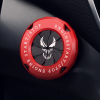 ▤℗△ Disney Movie Venom Car Interior Sticker Ignition Device Decor One Key Start Button Protective Cover for Motorcycle Starting Ring