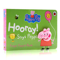 Original English version Says Peppa Finger Puppet Book piggy Peppa Pig pink pig sister refers to even paper board book, English version of parent-child interaction paperboard book