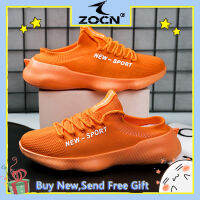 ZOCN รองเท้าโลฟเฟอร์สไตล์ขนาดใหญ่พิเศษเกาหลีใส่ได้ทั้งชายและหญิงระบายอากาศที่สะดวกสบายพื้นรองเท้านุ่มลำลอง/ไม่มีส้นรองเท้าเปิดส้นรองเท้าผ้าใบแบบลำลอง