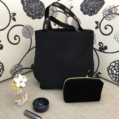 2PCSSET Embroidered Black Velvet Storage bag + Shoulder Bag