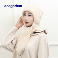 ฤดูหนาว Womans หมวก Unisex ถัก Hooded คอหมวก Beanie สำหรับผู้หญิงสีทึบหมวกอุ่น Balaclava Cap