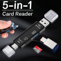 5 In 1 Multifunction OTG Micro SD Reader Flash Drive Smart Memory Card Reader Type C Cardreader USB 2.0 for USB Micro SD Adapte