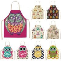 Cartoon Owl Pattern Apron Alpaca House Cleaning Apron for Children Kids Apron Men Kitchen Apron Woman Kitchen Apron Fartuchy