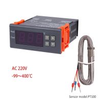 【LZ】❧  Controlador de temperatura digital-99   400 graus pt100 sonda m8 sensor de termopar incorporado termostato 220v interruptor de refrigeração de aquecimento