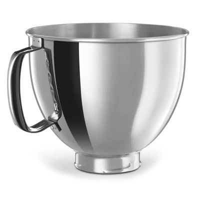Silver Bowl for KitchenAid Classic&amp;Artisan Series 4.5-5 QT Tilt-Head Mixer, 5 Quart 304 Stainless Steel Bowl