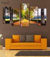 Highway And Sea HD Wall Art พิมพ์บนผ้าใบสำหรับตกแต่งบ้าน-5ชิ้น-จัดส่งฟรี-Unframed