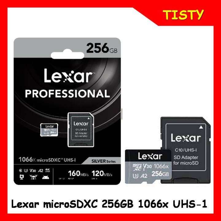 แท้-100-lexar-microsdxc-256gb-1066x-professional-uhs-i-memory-card-silver-series-read-160-write-120mb