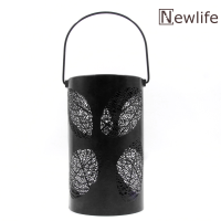 Leaves Hanging Solar Cylindrical Light Outdoor Retro Chandelier Lamp Decor