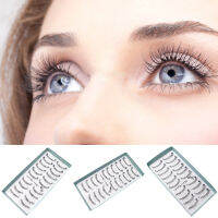 10 Pairs Artificial Eyelashes Self-Adhesive 3D Effect Natural Curling For Women Suitable For Many Occasions Like Weddings Birthdays Halloween