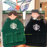 Starbuck ผ้ากันเปื้อนกระเป๋าใส่บัตรมินิสีเขียวและสีดำอเนกประสงค์กระเป๋าเก็บของของขวัญสำหรับเด็กผู้ชายและผู้หญิงชุดบัตรเครื่องประดับกระเป๋าเหรียญสตาร์บัคร้านเรือธงฟิลิปปินส์แก้วทัมเบลอร์ Starbuck Singapore Official ถ้วยดูด Starbuck