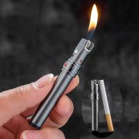 ۩✙ 2022 Locking Flame Rotation Switch Creative Grinding Wheel Portable Butane Gas Lighter Cigarette Accessories Gift For Men