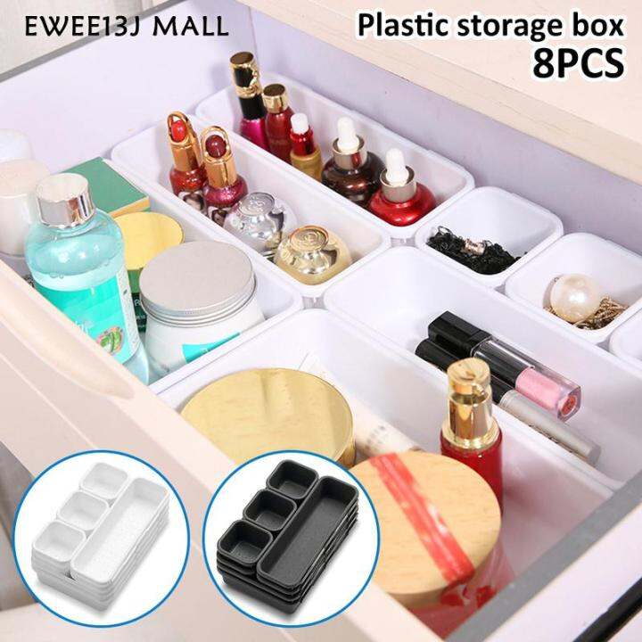 EWEE13J MALL Interlocking Desk Drawer Organizer Tray Dividers 8Pcs
