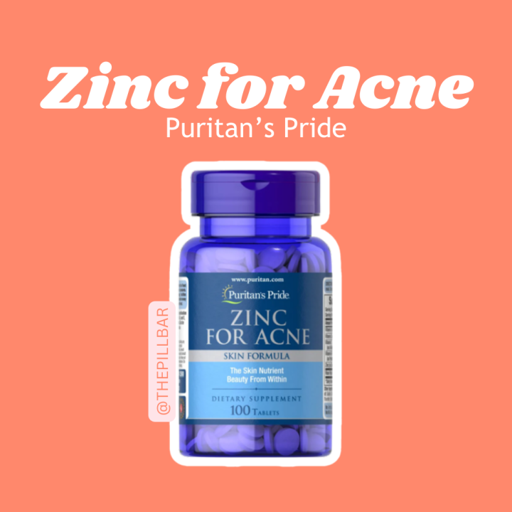 ThePillBar Authentic Puritan's Pride Zinc for Acne Prone Skin (100
