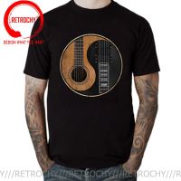 Yin Yang Acoustic Electric Guitar T-Shirt Chi Chinese Ji Men T Shirts Long Awesome Rock Music Tee Shirt Dj Party Clothing