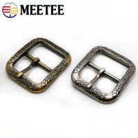 Meetee 2/5Pcs 20/35mm Vintage Ancient Silver Brass Belt Buckles Metal Pin Buckle Head Leather Band Clasp Head Decor Accessories Belts