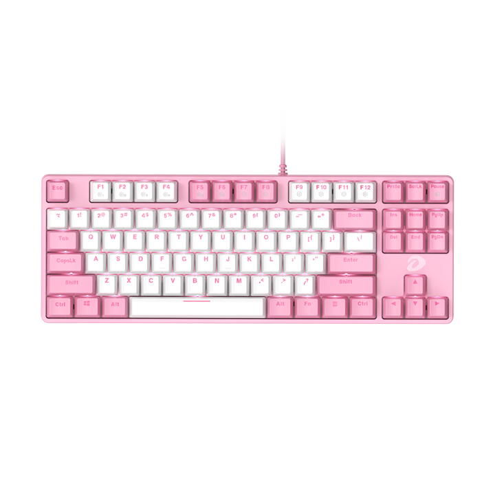 dareu-ek87-glory-gaming-keyboard-pink-white-คีย์บอร์ดเกมมิ่ง-red-switch-แป้นภาษาอังกฤษ-ของแท้-ประกันศูนย์-1ปี