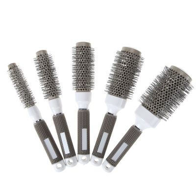 Heat Conduction Air Aluminum Tube Ceramic Rolling Comb Professional Styling Hair Comb Salon Straight Curling Comb Adhesives Tape