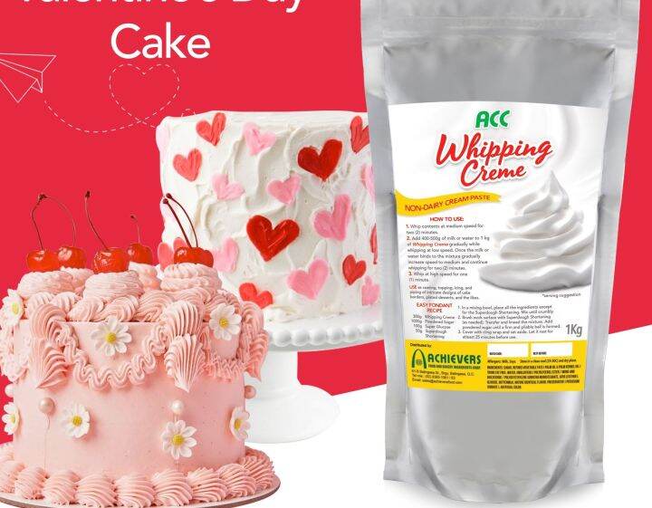 Whipping Cream NonDairy Cream Paste ACC Whipping Cream 1 kg Expiry