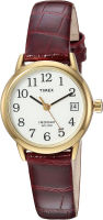 Timex Womens TW2R63400 Easy Reader 25mm Burgundy Croco Pattern Leather Strap Watch