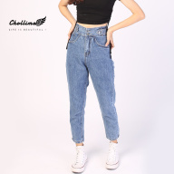 Quần baggy jeans nữ Chollima form rộng 2 bách nhọn QD015 quần bò nữ thumbnail