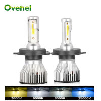 OVEHEL H7 H11 LED หลอดไฟหน้ารถ12000LM H1 H13 9005 HB3 9006 HB4วิ่งไฟตัดหมอกอัตโนมัติ12V 6000K 8000K