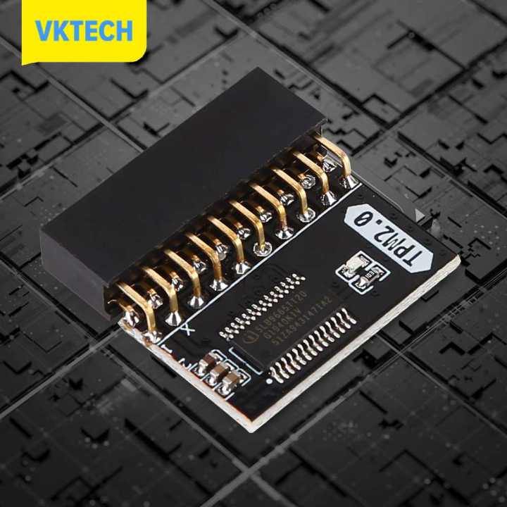 vktech-โมดูลรักษาความปลอดภัยการเข้ารหัส2-0-tpu-20ขาแผ่นแผงวงจรหลักอะไหล่เมนบอร์ดโมดูล20-1ขาสำหรับแพลตฟอร์ม-gigabyte
