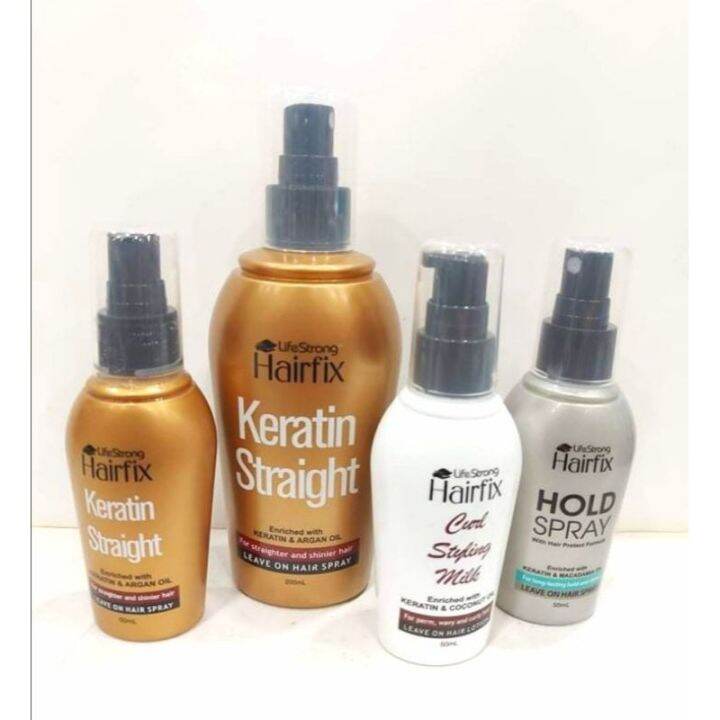 Hairfix Keratin Straight Leave On Hairspray/Curl Styling Milk/Hold