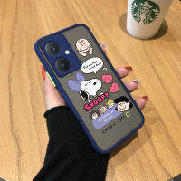 Cetus เคส Vivo Y27ลายโทรศัพท์ดีไซน์สุนัขการ์ตูนน่ารัก (สนูปี้) เคสแข็งมีน้ำค้างแข็งโปร่งใสลายขอบด้านข้างเด็กหญิงเด็กชายเคสปกป้องกล้องคลุมทั้งหมดกันกระแทก