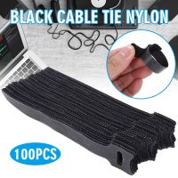 100pcs Reusable Cable Tie PC TV Nylon Cable Tie Organiser Releasable Loop Strap Cord Ties Self-gripping Nylon Cable Tie