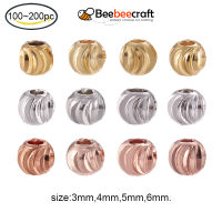 100-200 pc Brass Beads Long-Lasting Plated Round Real 18K Gold Plated 3x2mm Hole: 1.2mm