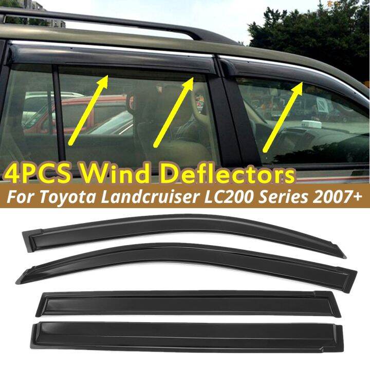 Car Window Wind Deflectors Tinted For Toyota Landcruiser for LC200