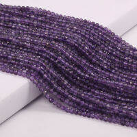 Small Beads Natural Amethysts Beads 2 3 4mm Faceted Loose Beads For Jewelry Making DIY Bracelet Necklace Accessories 38cm Replacement Parts